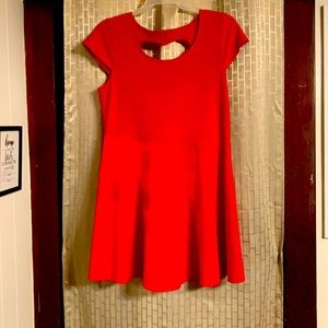 Red Heart Cutout dress